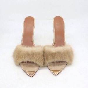 High-quality Women's Genuine Leather Stiletto <b>Heel</b> Shoes Fashionable Waterproof Barefoot comfort Buckle Strap Sandals Sexy Pumps - Product Image 2