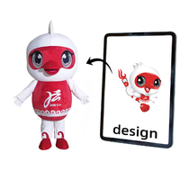 Costume de Mascotte Robot Animatronique Taille Réelle en Peluche Douce, Personnalisé pour Fêtes Cosplay Adultes – MOQ 1 PC