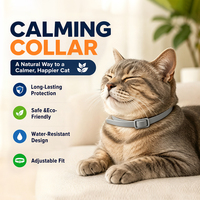 Collier apaisant pour chiens de luxe, 100% naturel, à base d'huiles essentielles, pour une action rapide et apaisante, en caoutchouc, réduit l'anxiété, vente en gros