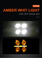 20w led ambre lumière pod ambre blanc ambre 4x4 led conduite brouillard lumière pods ambre led lumière pod
