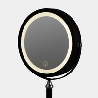 Miroir cosmétique LED pliable Winway, 3 couleurs, portable, sur pied ou à main, personnalisé, double grossissement