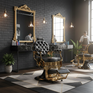 Sillón de Barbería Moderno de Aluminio para Salón de Belleza - Product Image 3