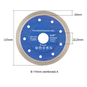 Lame de scie diamantée 115/125 mm pour carrelage en porcelaine et céramique, disque de coupe sec/humide, outils pour meuleuse d'angle - Product Image 5