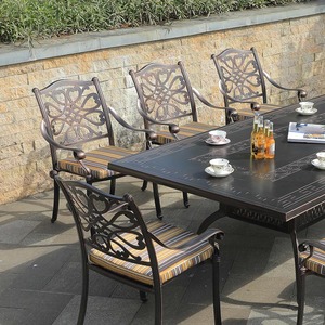 Hot Sale High Quality Modern Outdoor Dining <b>Table</b> Set Aluminum Frame for Courtyard Park Use <b>Balcony</b> Barbecue Leisure Furniture B - Product Image 2