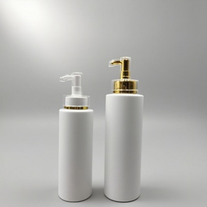 Botella de Plástico PET de Lujo de 100 ml, 250 ml, 300 ml, 500 ml para el Cuidado de la Piel, Botella Redonda Blanca para Ducha, Champú, Loción Corporal Vacía con Bomba - Product Image 1