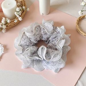 Coletero de Pelo con Diseño Coreano, Elegante y Dulce, con Encaje Elástico de Varias Capas y Patrón Floral, Accesorio Suave para el Cabello para Niñas - Product Image 3
