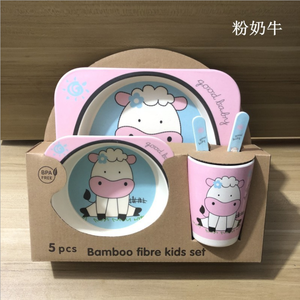 Kinder Teller Bambus Andenken Hộp Bé Tấm Phim Hoạt Hình, Dễ Thương Tùy Chỉnh Phim Hoạt Hình Động Vật Tre Kids Tấm Chất Lượng Cao - Product Image 5