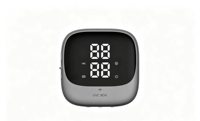 Reloj LED recargable USB tipo C de 2000 mAh con pantalla, sensor de ondas manos libres, inducción, tapa abatible, 3 en 1, soporte para desinfectante de cepillos de dientes.
