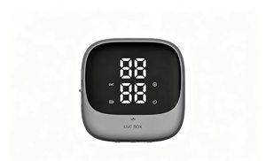 2000mah usb type-c rechargeable led <b>clock</b> display <b>hands</b>-free wave sensor induction open cover 3 in1 toothbrush sanitizers holder - Product Image 4