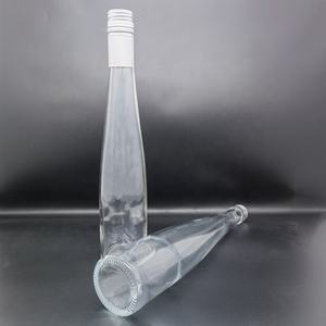 Botellas de Vidrio Vacías, Transparentes, Redondas y Cónicas de 375 ml (12 oz) para Licor, Vino, Whisky, Botella de Vidrio para Bebidas Espirituosas con Cuello Largo - Product Image 2