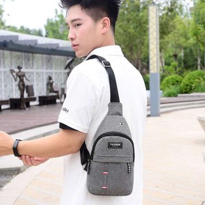 Bolso de pecho informal para <span class=keywords><strong>hombre</strong></span>, bolsa de viaje de <span class=keywords><strong>cintura</strong></span> corta, impermeable, cruzado, de nailon - Product Image 5