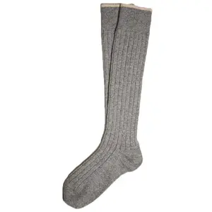 Wholesale high quality cashmere socks stocking with contrasting stripe factory price custom color