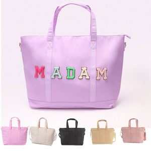 กระเป๋าโท้ทไนลอนขนาดใหญ่ ปักลายตามสั่ง ทนทาน กันน้ำ เหมาะสำหรับผู้หญิง ใช้เดินทาง ท่องเที่ยว ช้อปปิ้ง หรือไปทะเล - Product Image 2