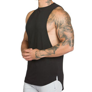 Canotta da palestra da <span class=keywords><strong>uomo</strong></span> in cotone organico di nuovo Design canotta da Bodybuilding canottiera da allenamento <span class=keywords><strong>senza</strong></span> maniche T-shirt Fitness - Product Image 3