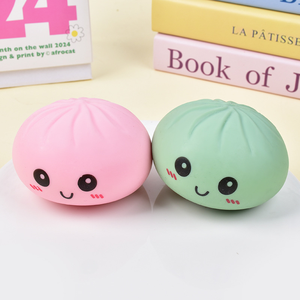 Jouet Squishy en forme de boulette avec visages et cuiseur vapeur, écologique, amusant, éducatif, en silicone, anti-stress, design personnalisable, unisexe - Product Image 4