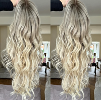 Perruque Lace Front 100% Cheveux Humains Vierges Ondulés Effet Balayage Ombré Disponible Densité 150% Raie Libre Longueur et Densité Personnalisables