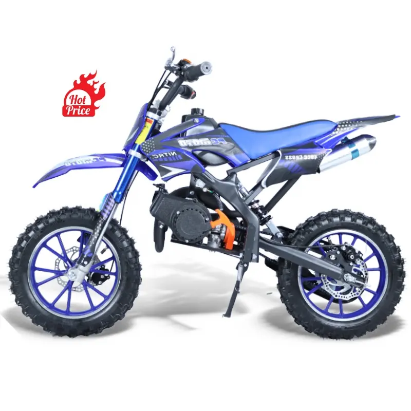 Ucuz fiyat çocuklar mini kir bisiklet 49cc benzin tek egzoz 2 zamanlı motocross mini çocuklar kir bisiklet 49cc off-road motosikletler