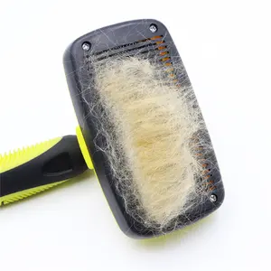 Pet Self Cleaning Slicker Brush Dog Grooming Brushes Automatic Deshedding Tool for Shedding Long and Short Fur