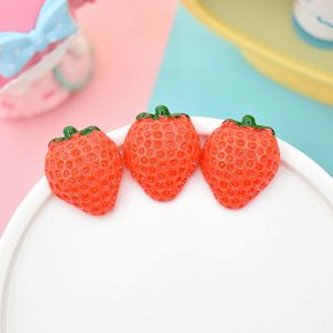 Cabochon plat en résine de fruits <span class=keywords><strong>fraise</strong></span>, mini-aliment décoratif, fourniture d'art, breloque, artisanat DIY - Product Image 5