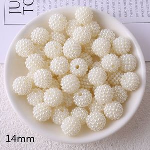 대량 Bubblegum Bayberry 복근 진주 구슬 500g 의류 소재 멀티 컬러 느슨한 플라스틱 라운드 진주 구슬 - Product Image 5