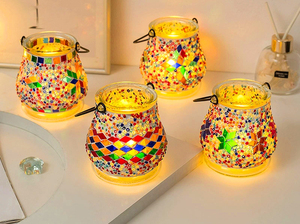 Diy Handmade Modern Vase Mosaic <strong>Candle</strong> <strong>Holder</strong> Home Decoration <strong>Glass</strong> Vase for Flowers - Product Image 2
