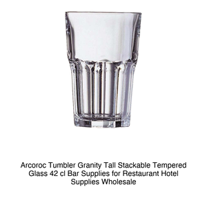 Vaso Alto de Vidrio Templado Granity 42 cl Apilable Arcoroc H 13 cm Ø 8.8 cm - Product Image 2