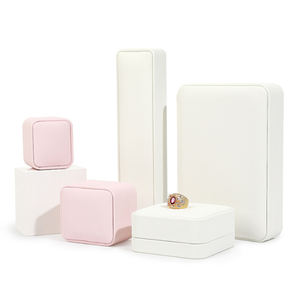 Fabrika özel logo yüzük mücevherat hediye schquality kutusu takı ambalaj kutusu kalite PU deri ile - Product Image 4