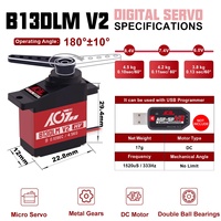 Servo Programable AGFRC B13DLM V2 de 4.5KG con Alto Torque y 0.10seg para Autos / Aviones