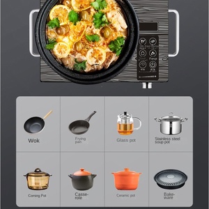 Cuisinière infrarouge intégrée haute puissance 500W avec 10 niveaux de puissance, commande tactile, plaque de cuisson électrique en céramique polyvalente avec 2 brûleurs - Product Image 3
