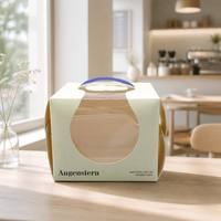 Cajas para Pasteles con Logotipo Personalizado, Caja de Cartón Biodegradable con Ventana, Empaque Ecológico para Pasteles al por Mayor para Negocios de Panadería