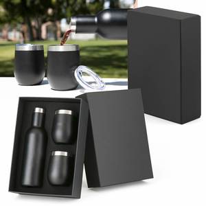 Promotional Gift Vacuum <b>Flask</b> 750ml Wine <b>Bottle</b> and 12oz Wine Tumbler Cups Stainless Steel Wine <b>Bottle</b> Set With Gift Box - Product Image 6