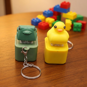 <b>Duck</b> Frog-Shaped Pop-Up LED <b>Light</b> & Sound Keychain with Soft Warm White <b>Light</b>-Kids Party Favor & Stress Relief Toy - Product Image 3