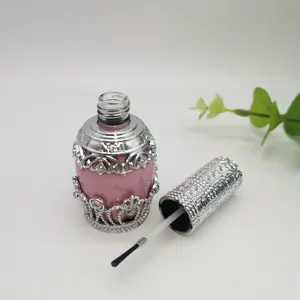 Botella de esmalte de uñas de gel vacía de lujo HANYA con cepillo decorativo
