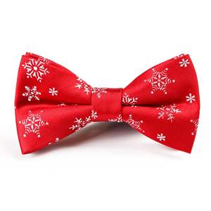 New Children's Christmas Party Performance 9*5cm <strong>Bow</strong> Tie Snowflake Red Green Tree Adjustable <strong>Elastic</strong> Band Bowknot Bowtie - Product Image 4