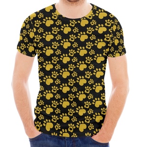 Maglietta oversize di alta qualità <span class=keywords><strong>da</strong></span> <span class=keywords><strong>uomo</strong></span> all'ingrosso stampa Casual a manica corta T-Shirt per <span class=keywords><strong>uomo</strong></span> estate carino cartone animato cane zampe vestiti - Product Image 3