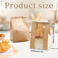 Offre Spéciale fait maison pain déjeuner café biscuit stockage sac d'emballage alimentaire emballage de qualité alimentaire sac de boulangerie personnalisé pour emporter