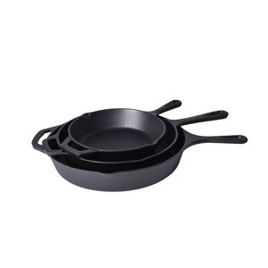 Batterie de cuisine antiadhésive en fonte, ensemble de casseroles en fonte, poêles à frire pour cuisine, <span class=keywords><strong>camping</strong></span> intérieur et extérieur - Product Image 5