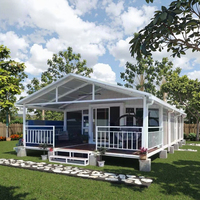 Maisons conteneurs isolées à double aile (20 pieds/30 pieds/40 pieds) en acier EPS, design moderne, garantie de plus de 5 ans pour les zones tropicales