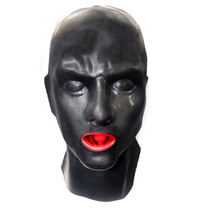 Masque de tête en <span class=keywords><strong>latex</strong></span> BDSM en gros - Masque intégral pour homme adulte, jouet pour jeux de rôle en couple |   Respectueux de la peau et durable - Product Image 3