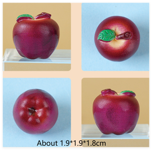 Rouge vert réaliste alimentaire Mini 3D résine pomme <span class=keywords><strong>bricolage</strong></span> fruits breloques avec crochet pour bijoux boucle d'oreille <span class=keywords><strong>magasin</strong></span> jouet réveillon <span class=keywords><strong>de</strong></span> noël décoration - Product Image 2