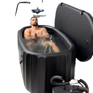 ICEGALAX Portable Moderne Autoportant Gonflable Plongeant Froid Glace <span class=keywords><strong>Baignoire</strong></span> Baignoires Confortables avec Accessoire Égouttoir - Product Image 1