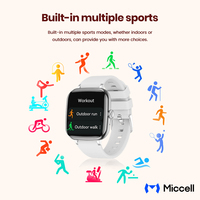 Reloj Inteligente Miccell 1.72 TFT LCD con Pantalla Táctil 4G, Brújula, Correa de Silicona, Monitor de Salud, GPS, Rastreador de Actividad Física, Resistente al Agua, Unisex