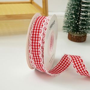 Cinta de Gingham con Borde de Felpa de 2.5cm, Ideal para Lazos de Pelo Hechos a Mano y Encuadernación de Álbumes de Recortes, 10 Yardas/Rollo, Superventas - Product Image 2