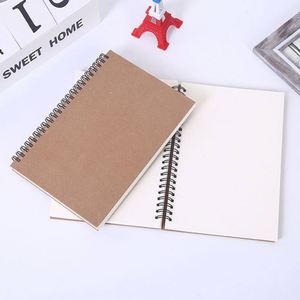 Bloc-notes à spirales en kraft avec impression de logo, cadeau promotionnel - Product Image 4