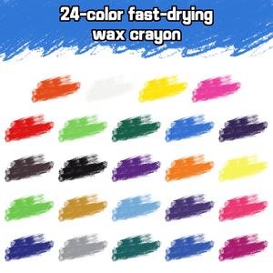 24 Uds. Barras de pintura al temple sólidas de secado rápido a base de agua lavables no tóxicas crayón multiusos - Product Image 4