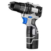Perceuse sans fil sans balais 21V, tournevis électrique à 2 vitesses, kit de perceuse électrique, kit combiné de perceuse à main avec batterie au lithium 18V