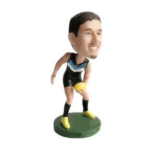 Bobblehead de rugby, estatueta personalizada para decoração, jogador esportivo agitando