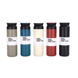 Custom Promotional Gifts 350Ml 500Ml 304 Stainless Steel Insulated Eco-Friendly Modern Design Flat Lid <b>Coffee</b> Tumbler Cup Mug - Product Image 1
