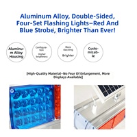 Feux de signalisation clignotants solaires intégrés LED rouges et bleus à coque en aluminium pour travaux routiers, personnalisables pour le soutien de la circulation - Vente chaude