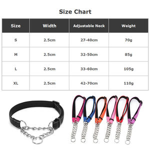 Collar de Perro Moderno y Lujoso Reflectante de Nailon y Metal, Cadena en P Anti-Explosión, Resistente a Impactos, Ajustable, Cadena de Seguridad Duradera para Uso en Exteriores - Product Image 6